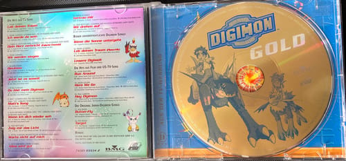 Die CD „Digimon Gold" — aus ihr stammen die deutschen Fx-Karten mit den Digirittern