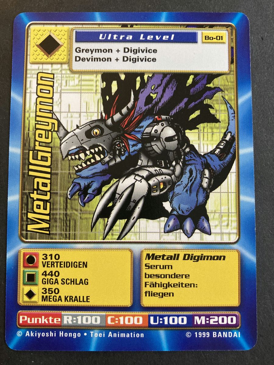 Bo-01 MetallGreymon (Booster Serie 1, deutsche Ausgabe)