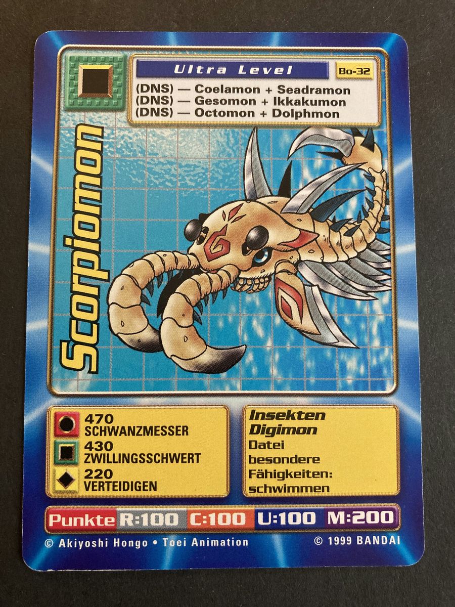 Bo-32 Scorpiomon (Booster Serie 1, deutsche Ausgabe)