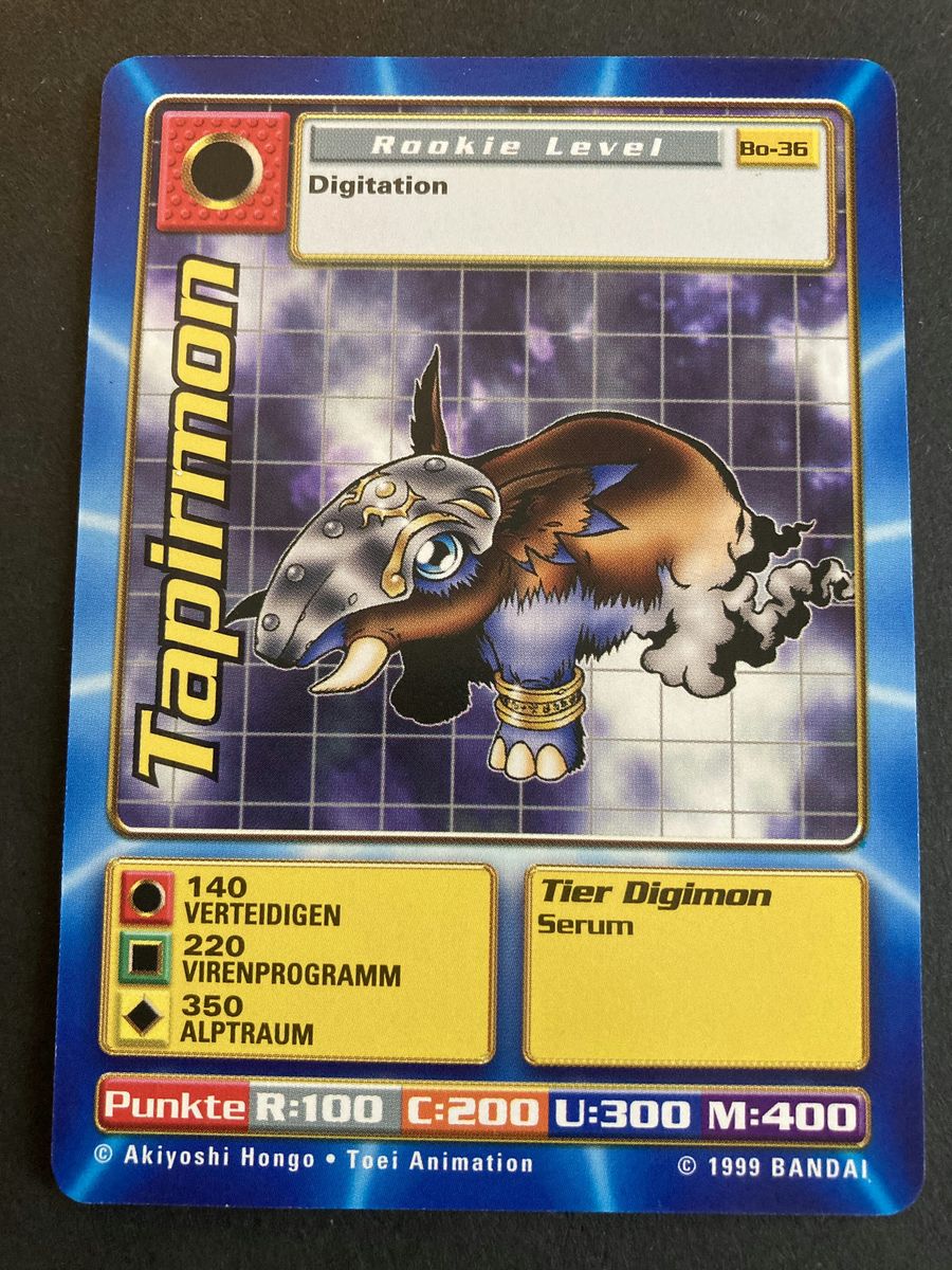 Bo-36 Tapirmon (Booster Serie 1, deutsche Ausgabe)