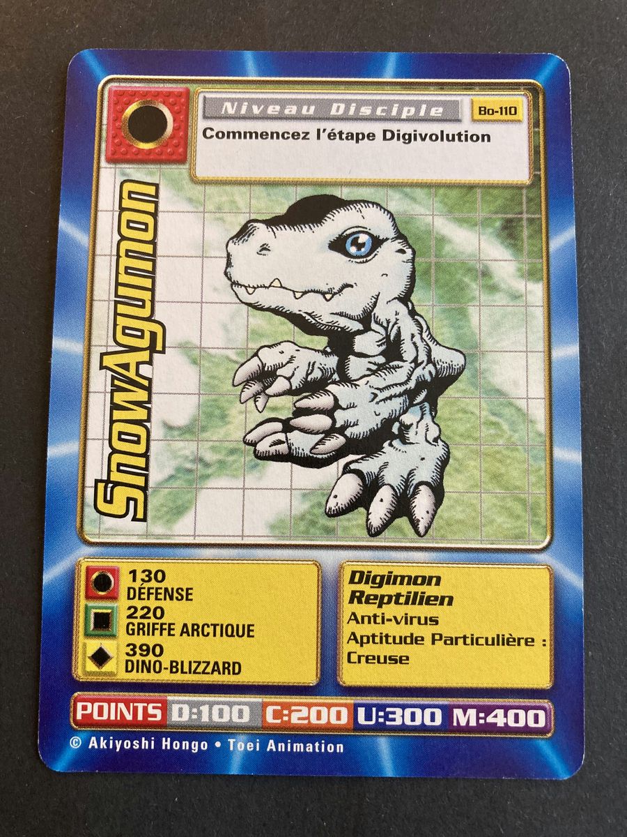 Bo-110 SnowAgumon (Booster Series 3, französische Ausgabe)