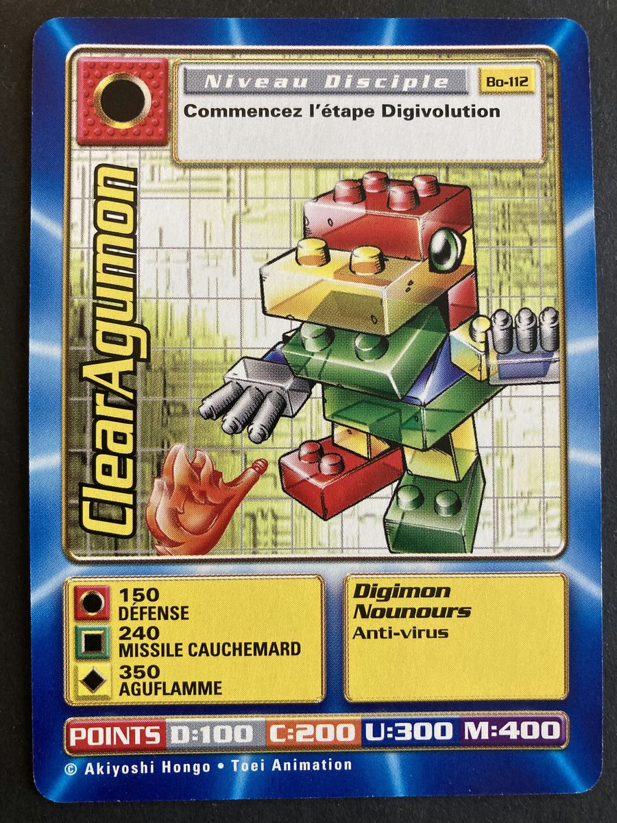 Bo-112 ClearAgumon (Booster Series 3, französische Ausgabe)