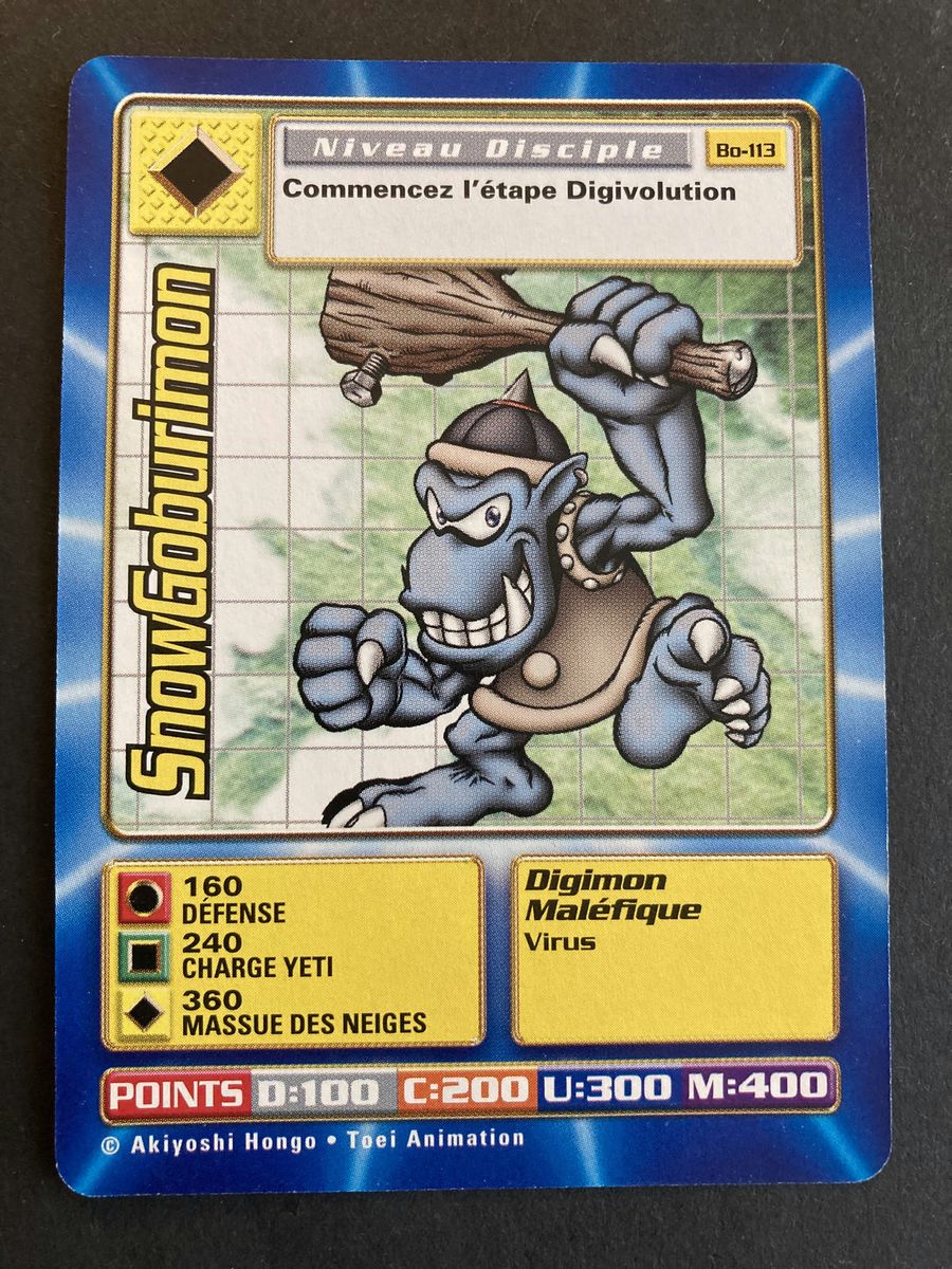 Bo-113 SnowGaburimon (Booster Series 3, französische Ausgabe)