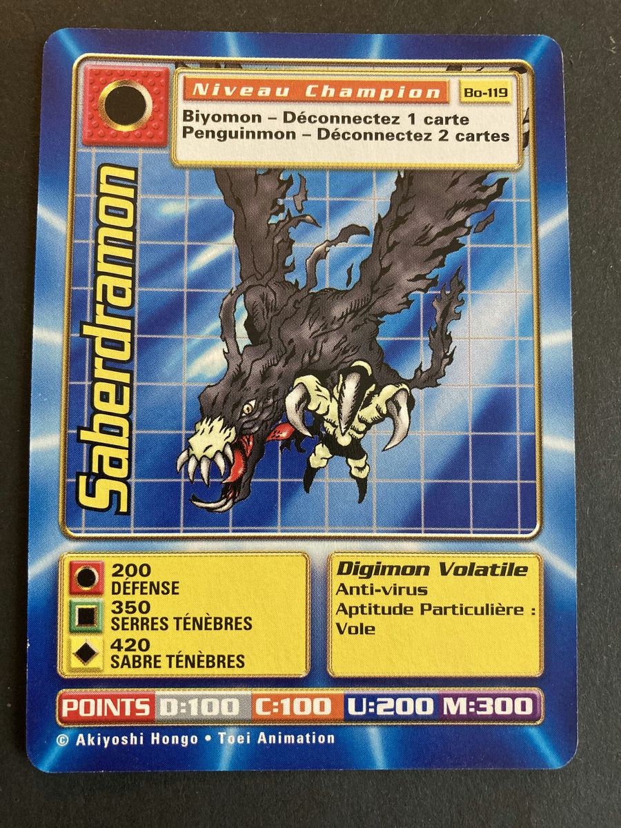 Bo-119 Saberdramon (Booster Series 3, französische Ausgabe)