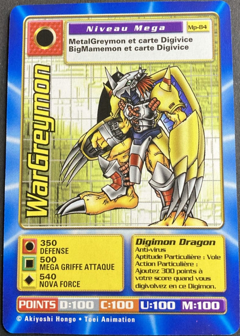 Mp-84 WarGreymon (Mega Pack, französische Ausgabe)