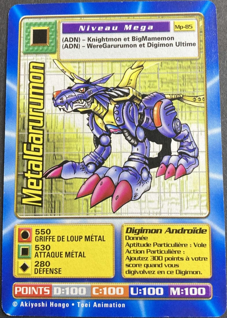 Mp-85 MetalGarurumon (Mega Pack, französische Ausgabe)